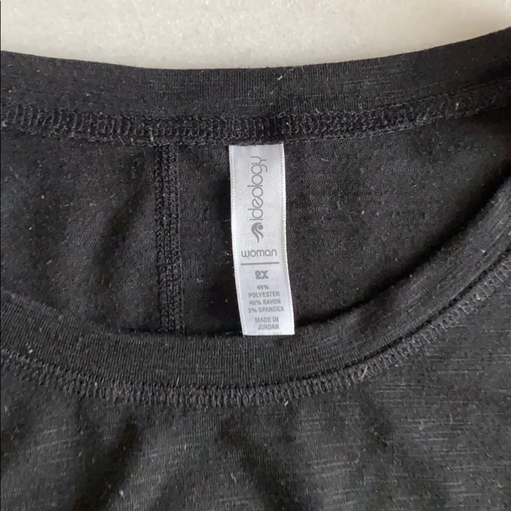 Ideology black womens top with side knot - Picture 3 of 3